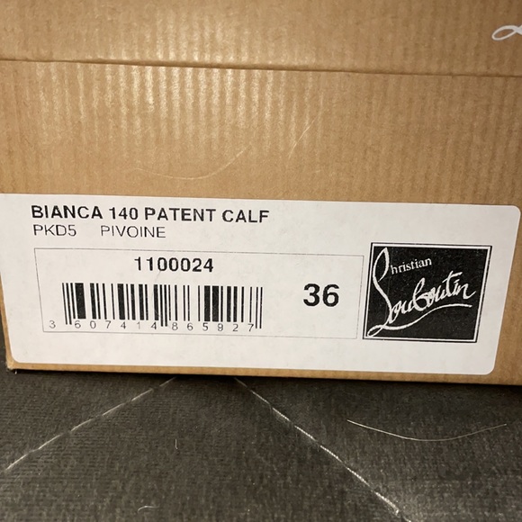 Pink Christian Louboutin patent Bianca 140 mm - Picture 10 of 10